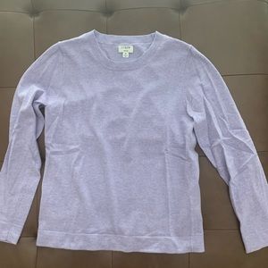 J.CREW Teddie Crewneck Sweater in Light Lavender. Size Medium.